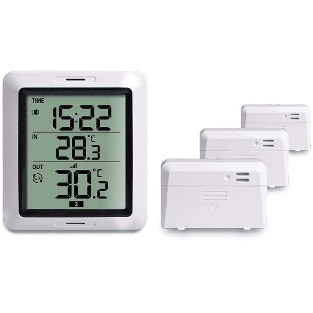 WH0281 Wireless Digital Indoor Outdoor Thermometer, Includes 3 Pcs